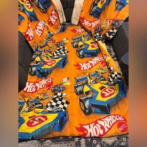 Vintage 1978 Hot Wheels Bedding Set Mattel Racing Bedspread Curtains Retro 70s